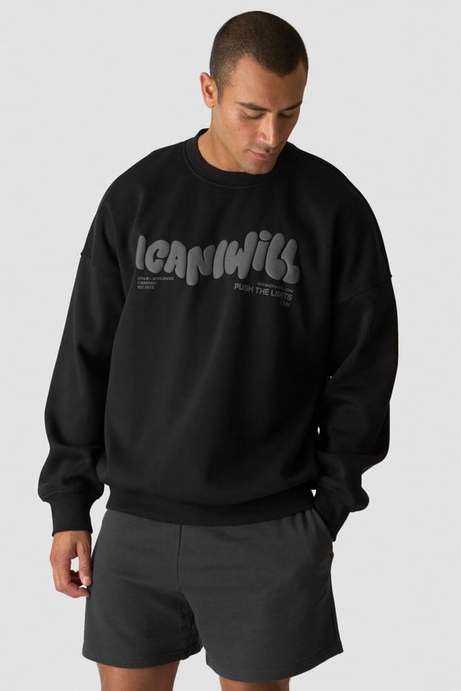 ICIW Everyday Relaxed Crewneck Print Black (13846561P)