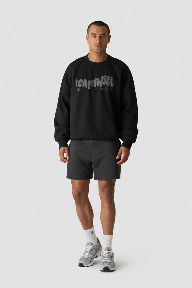 ICIW Everyday Relaxed Crewneck Print Black (13846561P)
