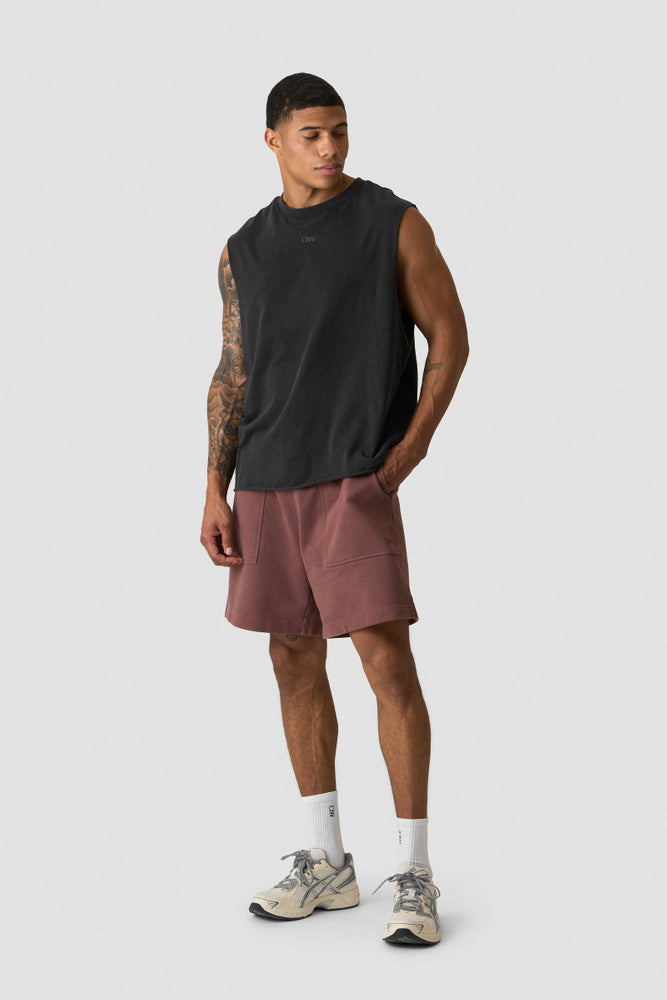 ICIW Stonewashed Tank Print M Black