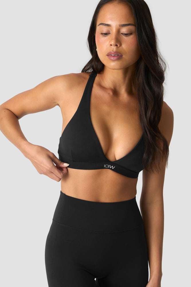ICIW Luxe V-neck Sports Bra Black