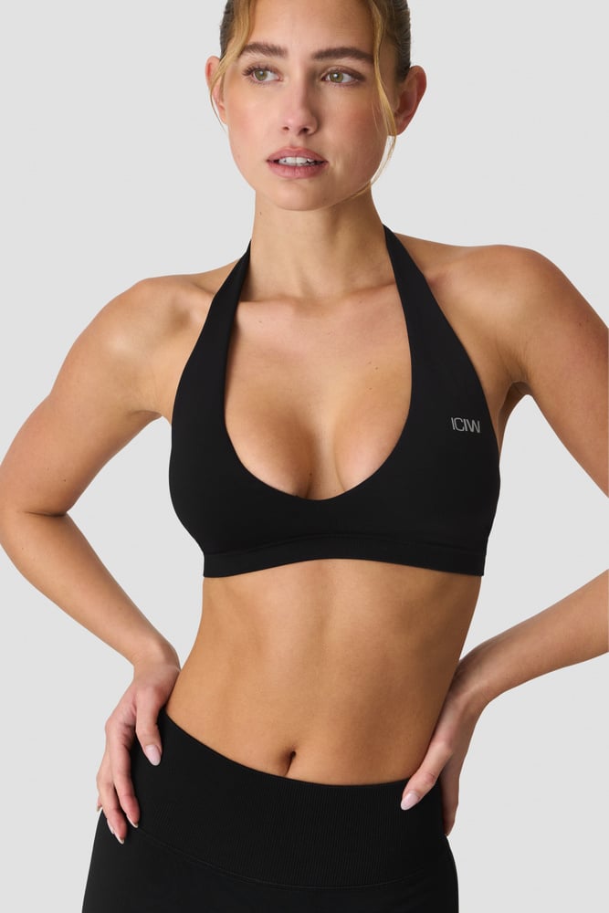 ICIW Define Seamless Halter Sports Bra Black