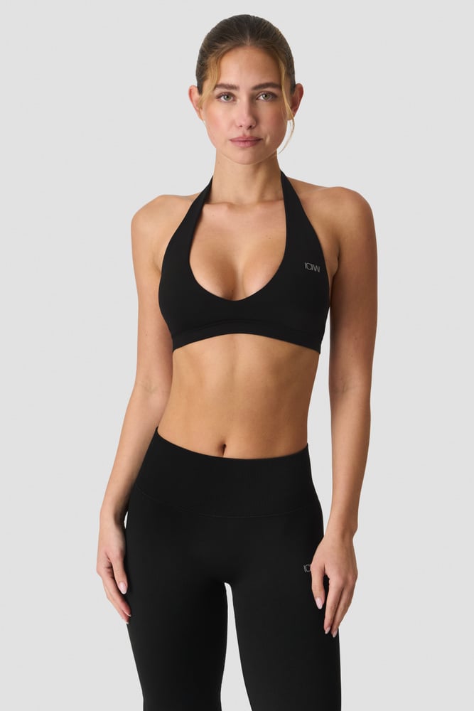 ICIW Define Seamless Halter Sports Bra Black