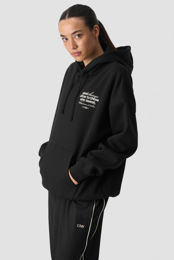 ICIW Everyday Relaxed Hoodie Print Black