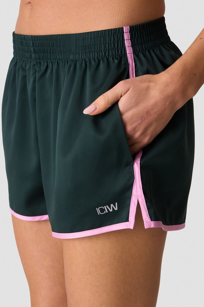 ICIW Contrast Shorts Green/pink