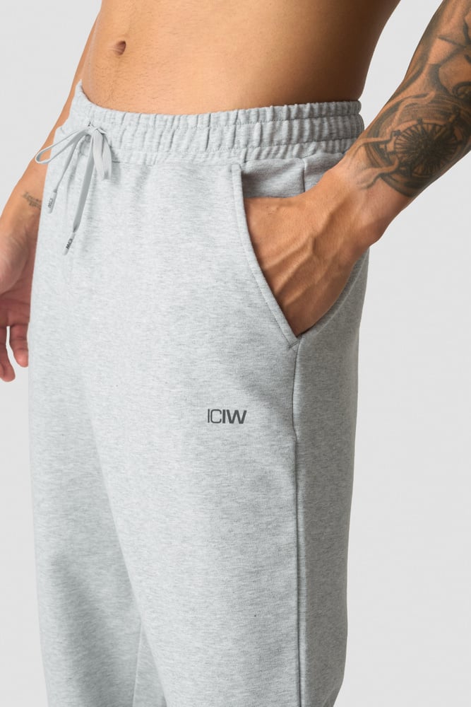 ICIW Stride Straight Leg Sweat Pants Light Grey Melange