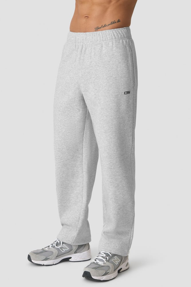 ICIW Everyday Straight Pants Light Grey Melange