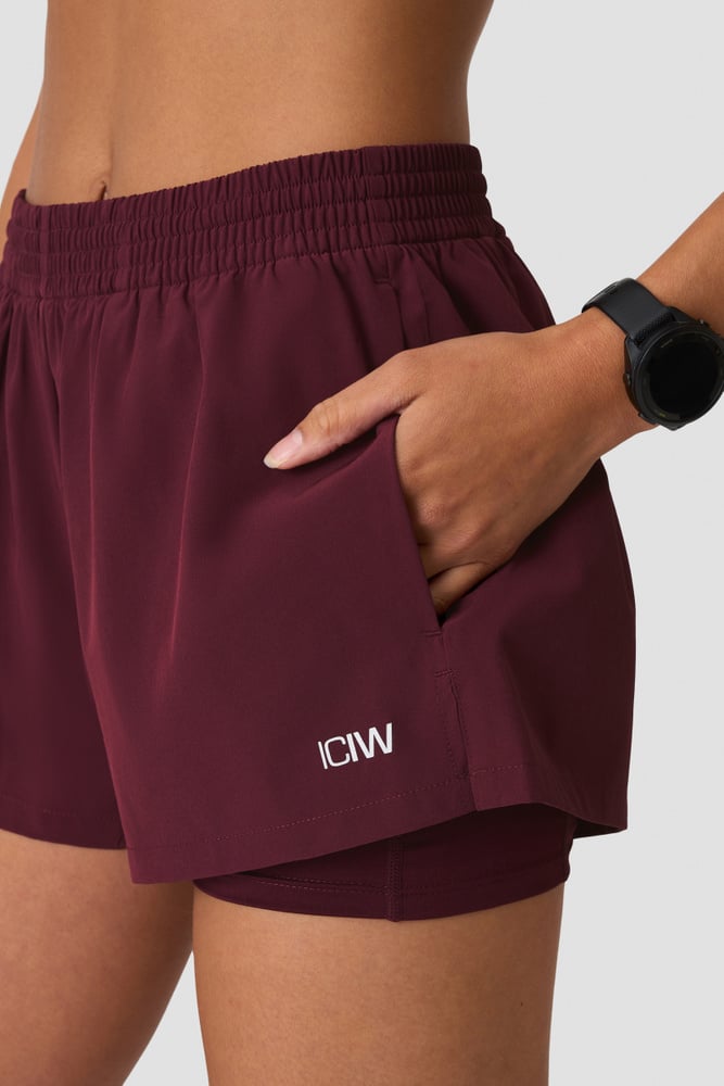 ICIW Mirage Cardio 2-in-1 Shorts Dark Mahogany