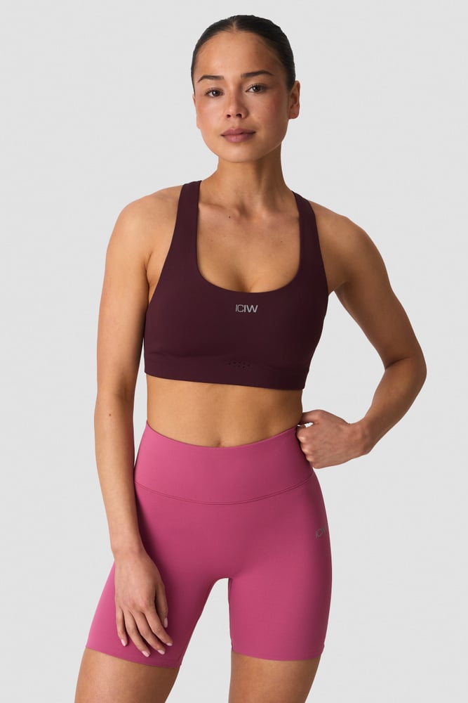 ICIW Mirage Cardio High Support Bra Maroon Red