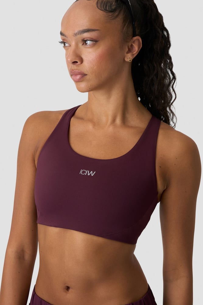 ICIW Mirage Cardio Mid Support Bra Maroon