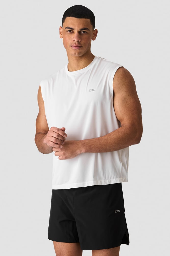 ICIW Mirage Cardio Sleeveless Tee White Snow