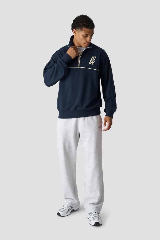 ICIW Everyday Terry 1/4 Zip Sweat Midnight Blue