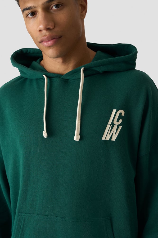 ICIW Everyday Terry Relaxed Hoodie M Northern Green