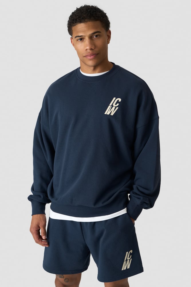 ICIW Everyday Terry Relaxed Crewneck Midnight Blue