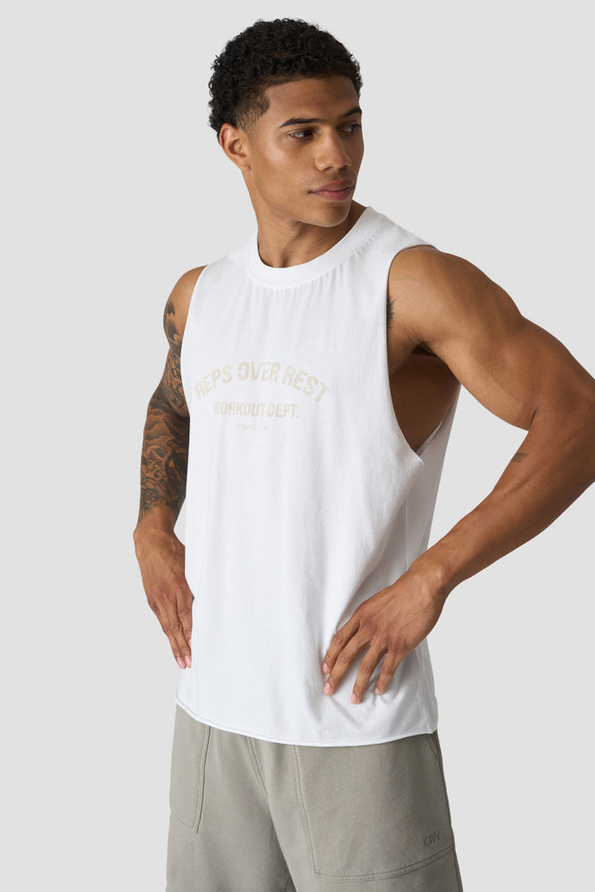 ICIW Grit Deep Cut Tank White Snow