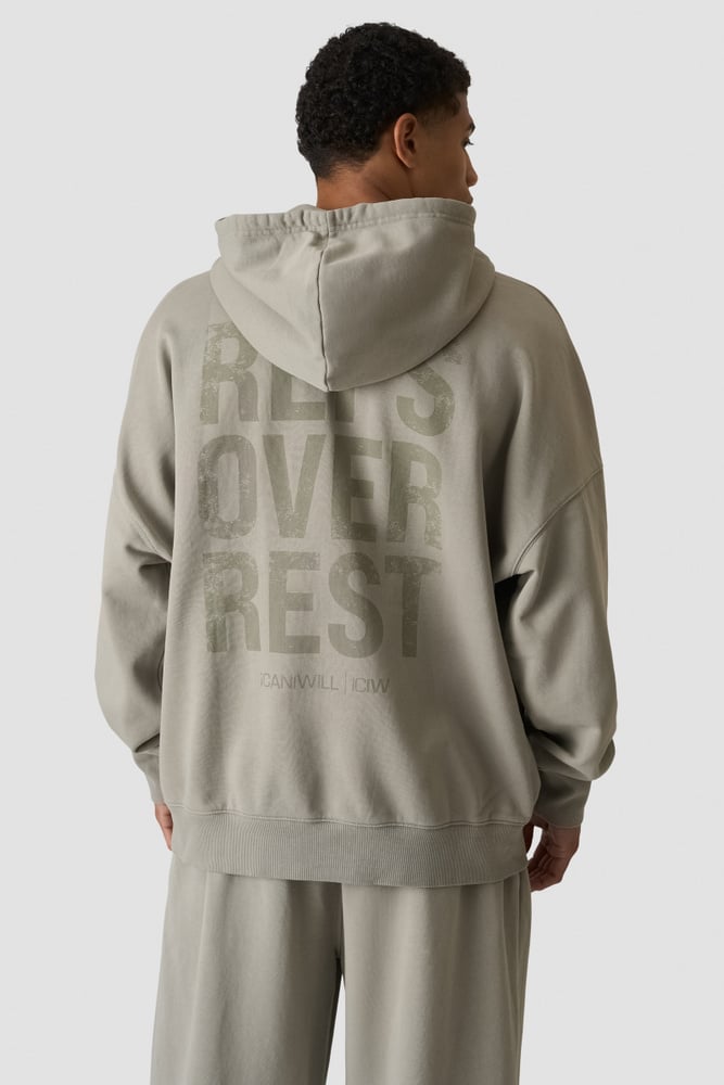 ICIW Grit Hoodie Stonewashed Light Khaki Green