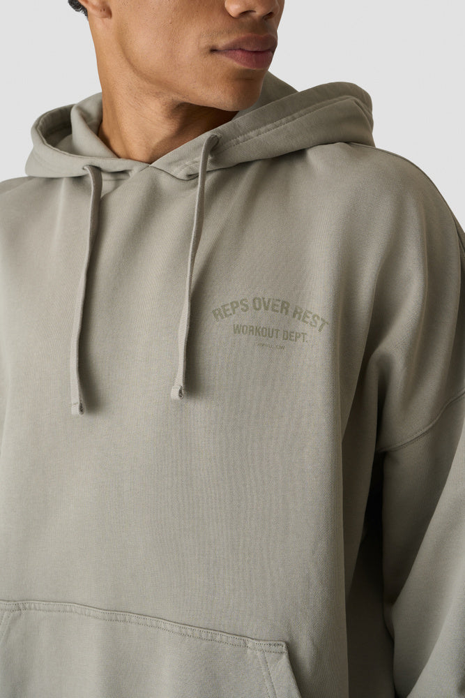 ICIW Grit Hoodie Stonewashed Light Khaki Green