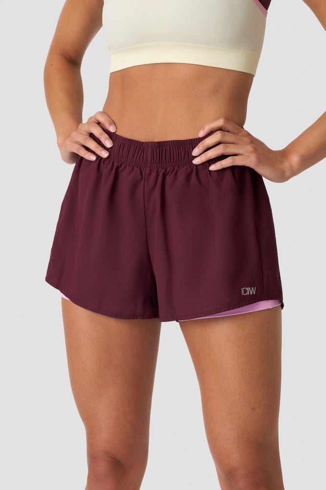 ICIW Mirage 2-in-1 Shorts Dark Mahogany