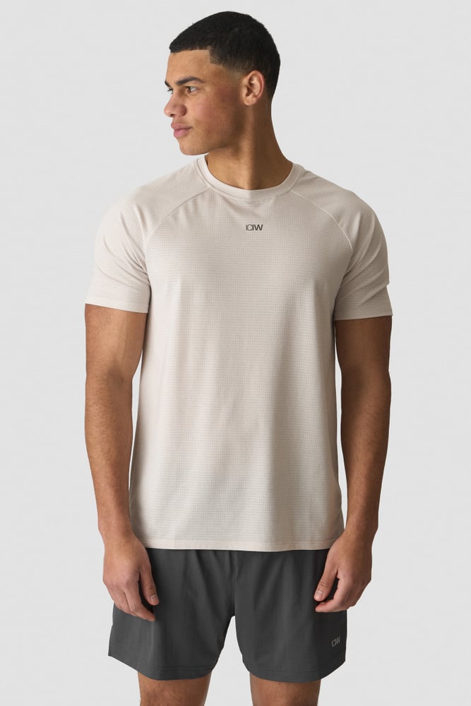 ICIW Stride Raglan Tee Dri-Release Light Beige