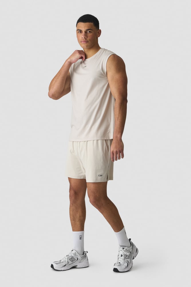 ICIW Stride Sleeveless Tee Dri-Release M Light Beige
