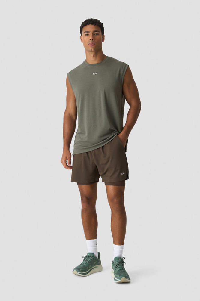 ICIW Stride Sleeveless Tee Dri-Release Warm Green