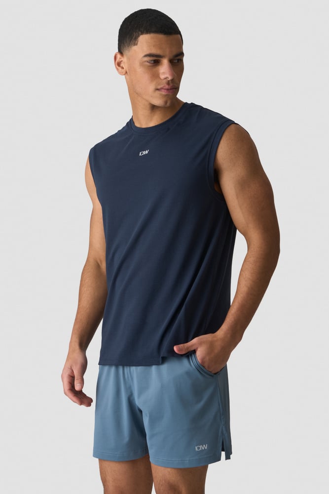 ICIW Stride Sleeveless Tee Dri-Release M Midnight Blue