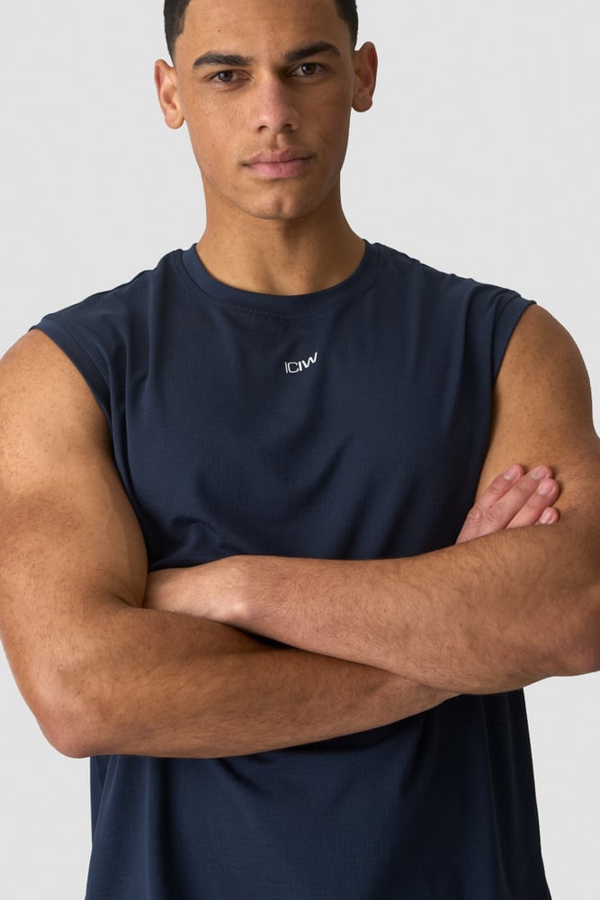 ICIW Stride Sleeveless Tee Dri-Release M Midnight Blue