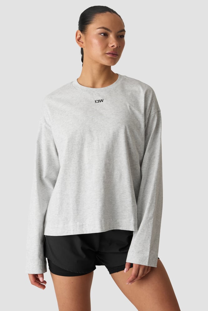 ICIW Everyday Relaxed Long Sleeve Light Grey Melange
