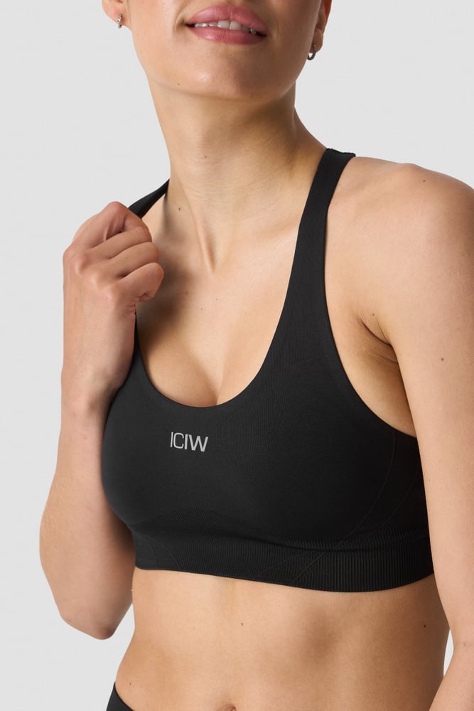 ICIW Shape Mid Support Sports Bra Black