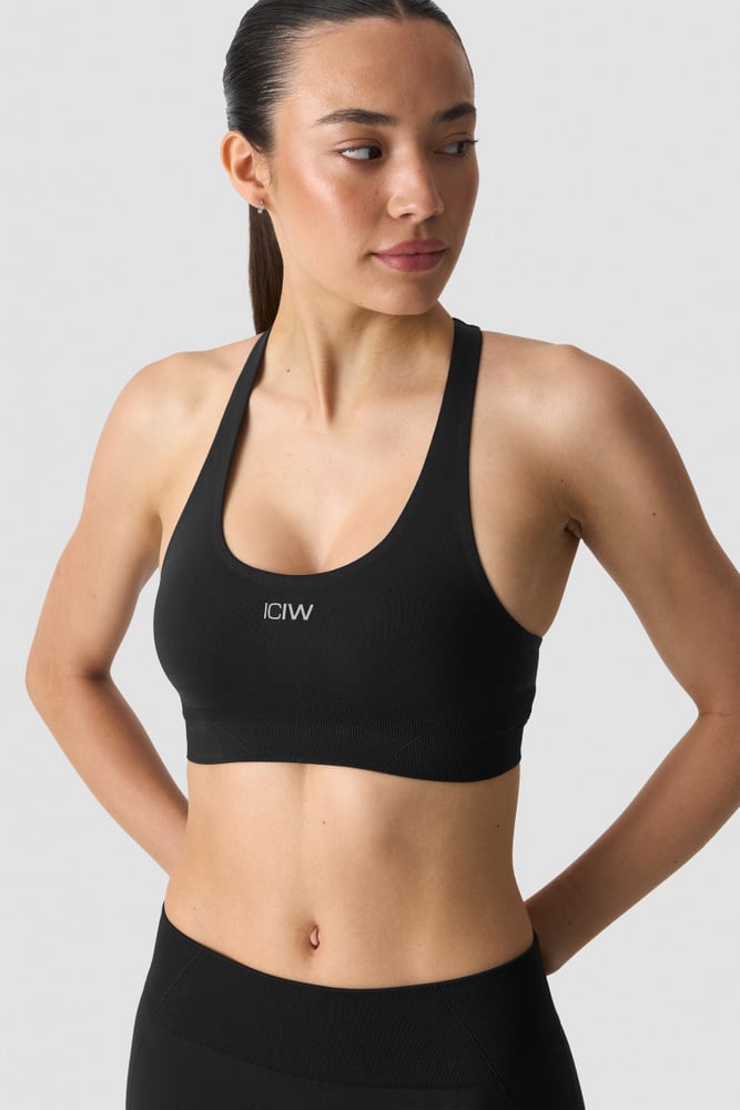 ICIW Shape Mid Support Sports Bra Black