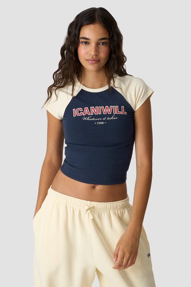 ICIW Everyday Raglan Tee Print Midnight Blue