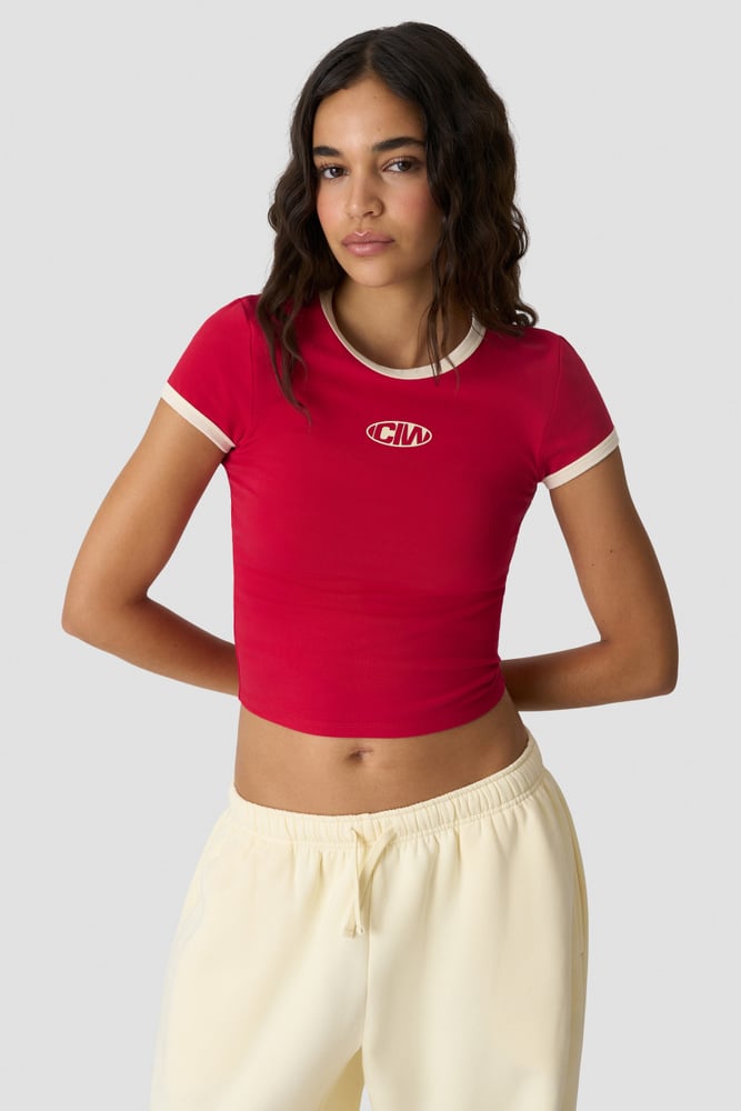 ICIW Everyday Baby Tee Print Bright Red