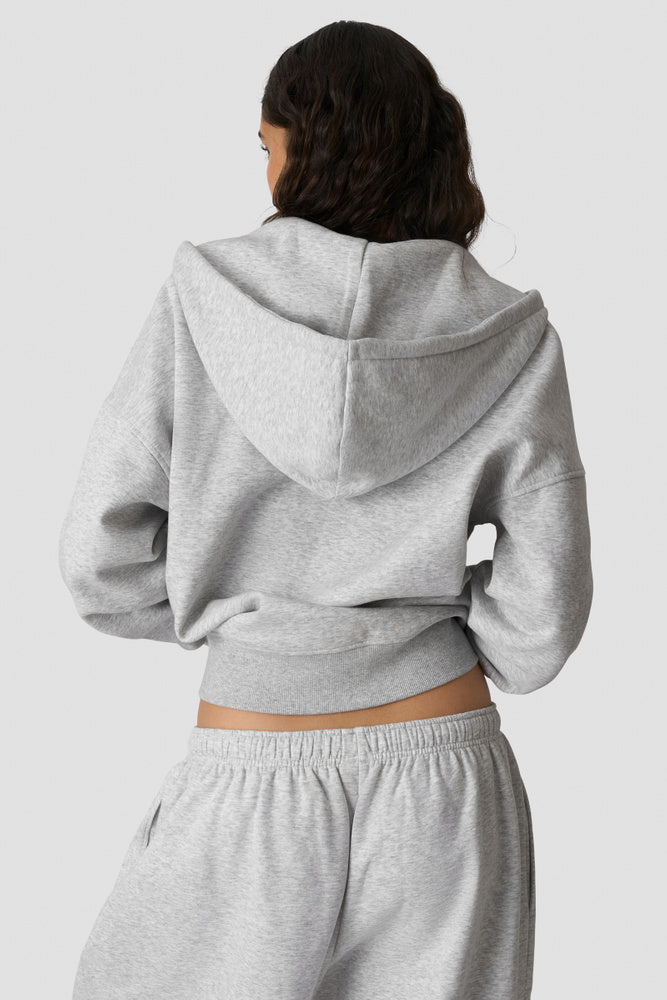 ICIW Everyday Relaxed Hoodie Zip Light Grey Melange