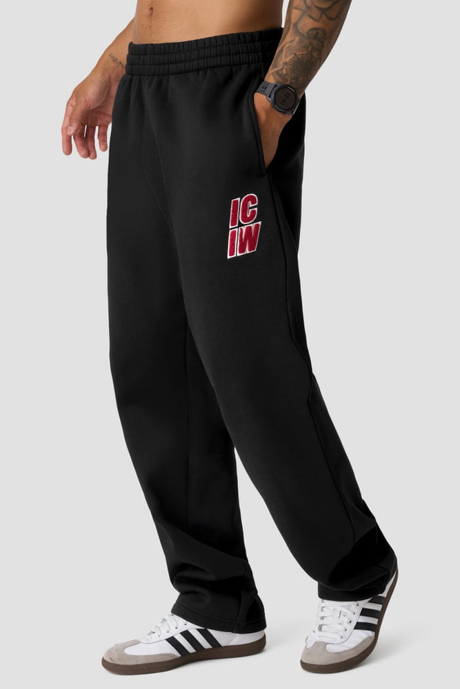 ICIW Everyday Straight Pants Terry Print Black