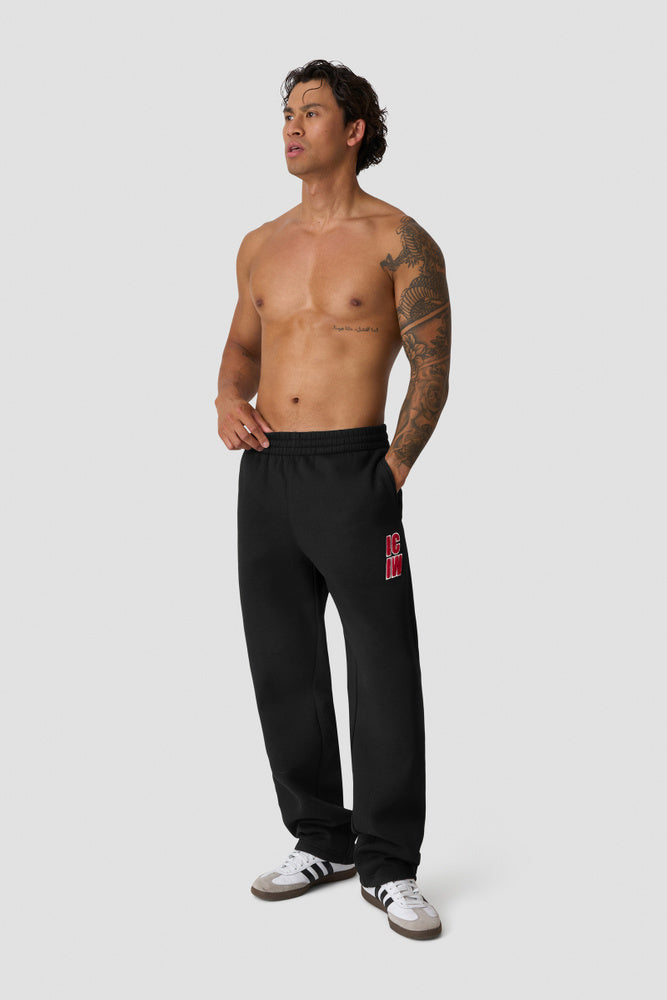 ICIW Everyday Straight Pants Terry Print Black