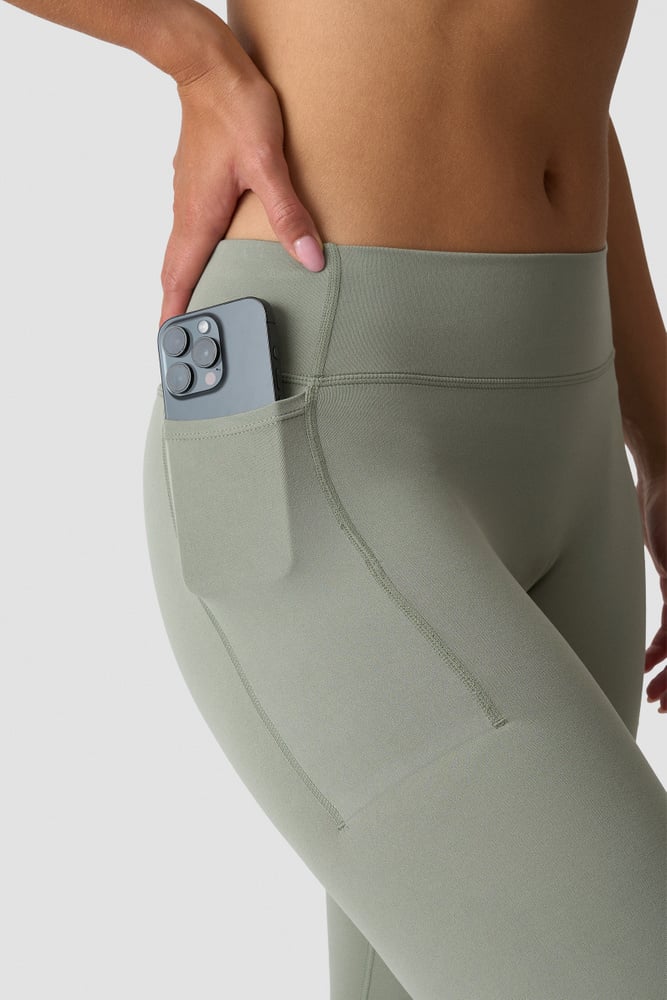 ICIW Luxe Mid Rise Tights Dusty Sage Green