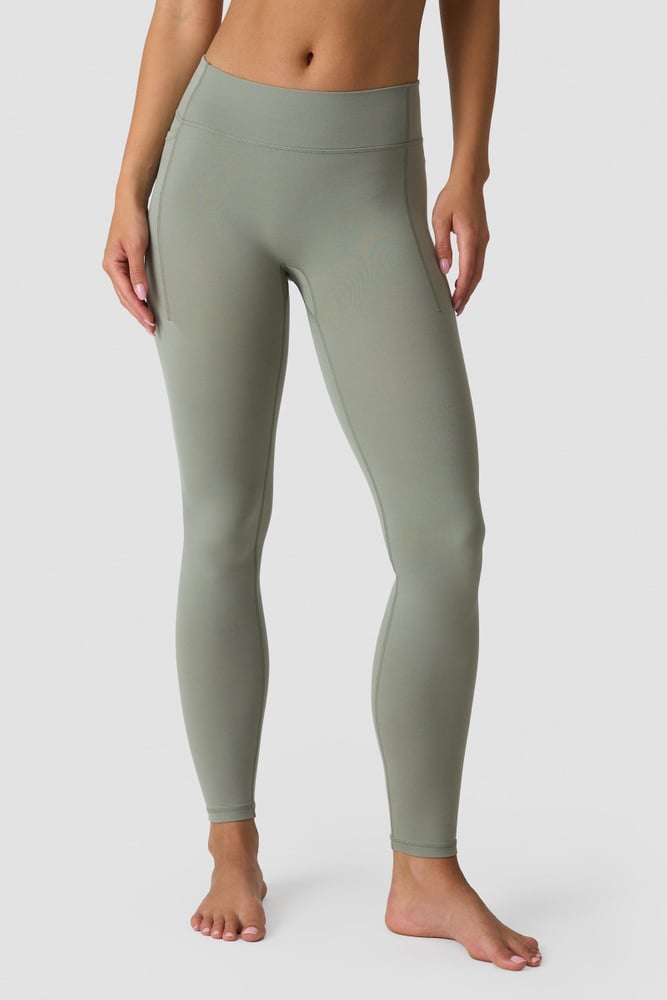 ICIW Luxe Mid Rise Tights Dusty Sage Green
