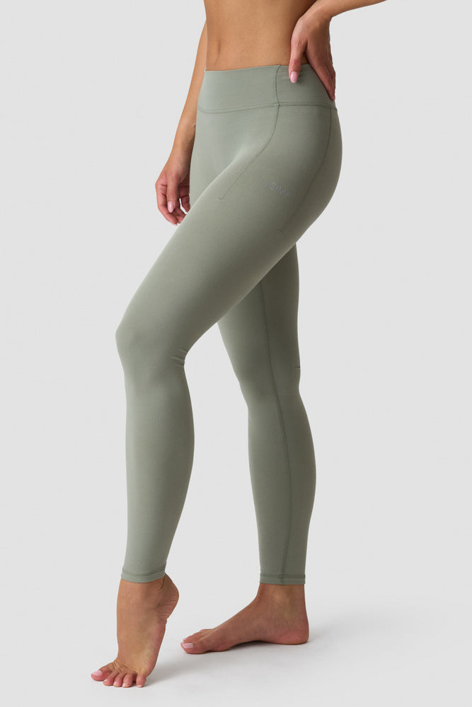 ICIW Luxe Mid Rise Tights Dusty Sage Green