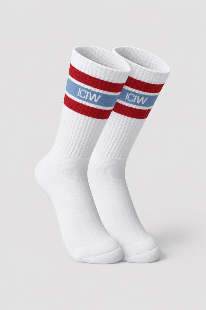 ICIW Training Stripe Socks 2-Pack Red/Blue
