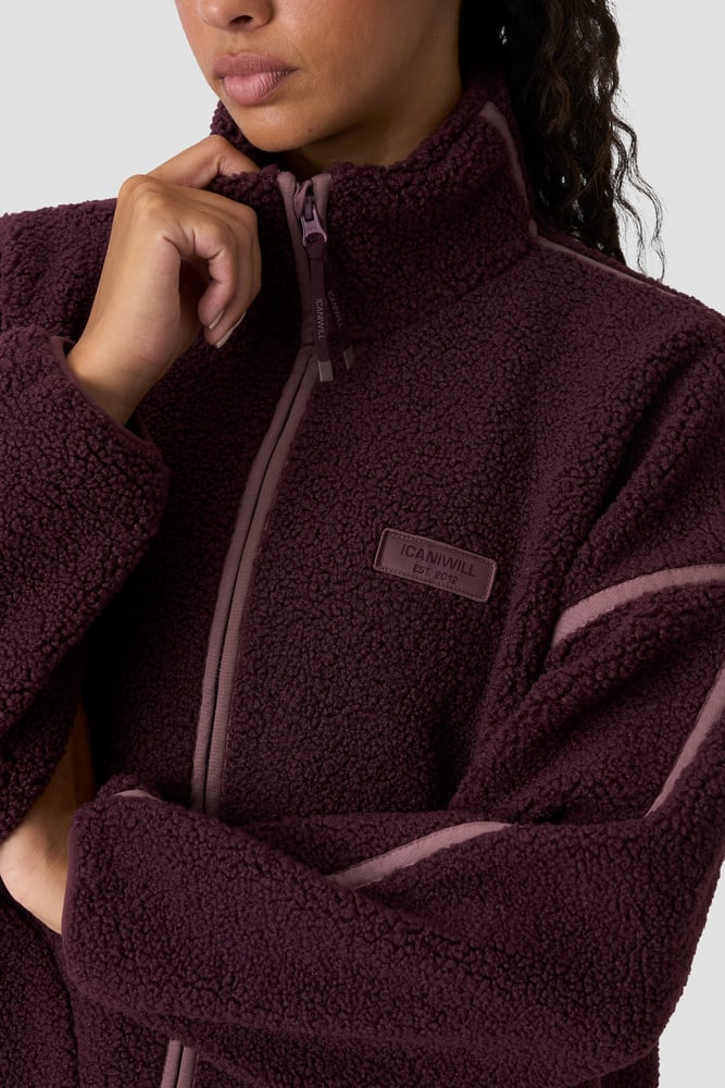 ICIW Essential Fleece Zip Jacket Maroon