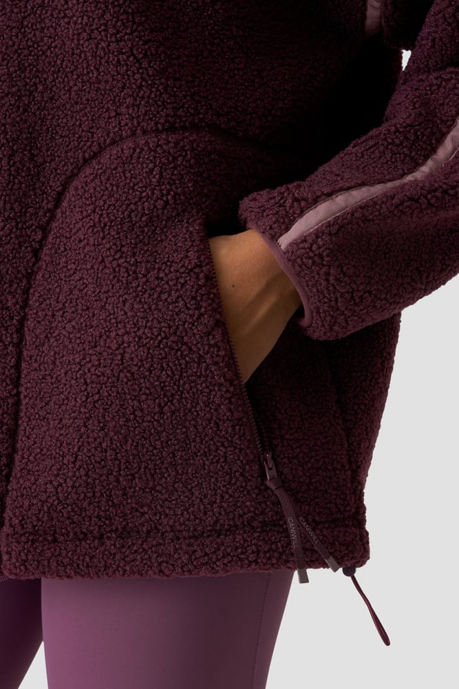 ICIW Essential Fleece Zip Jacket Maroon