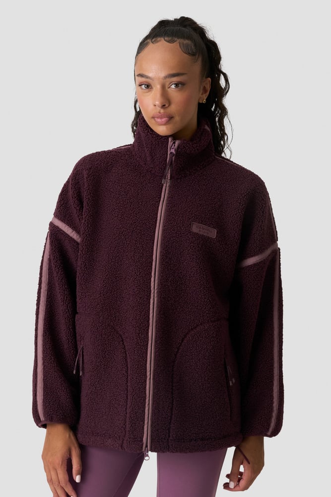 ICIW Essential Fleece Zip Jacket Maroon