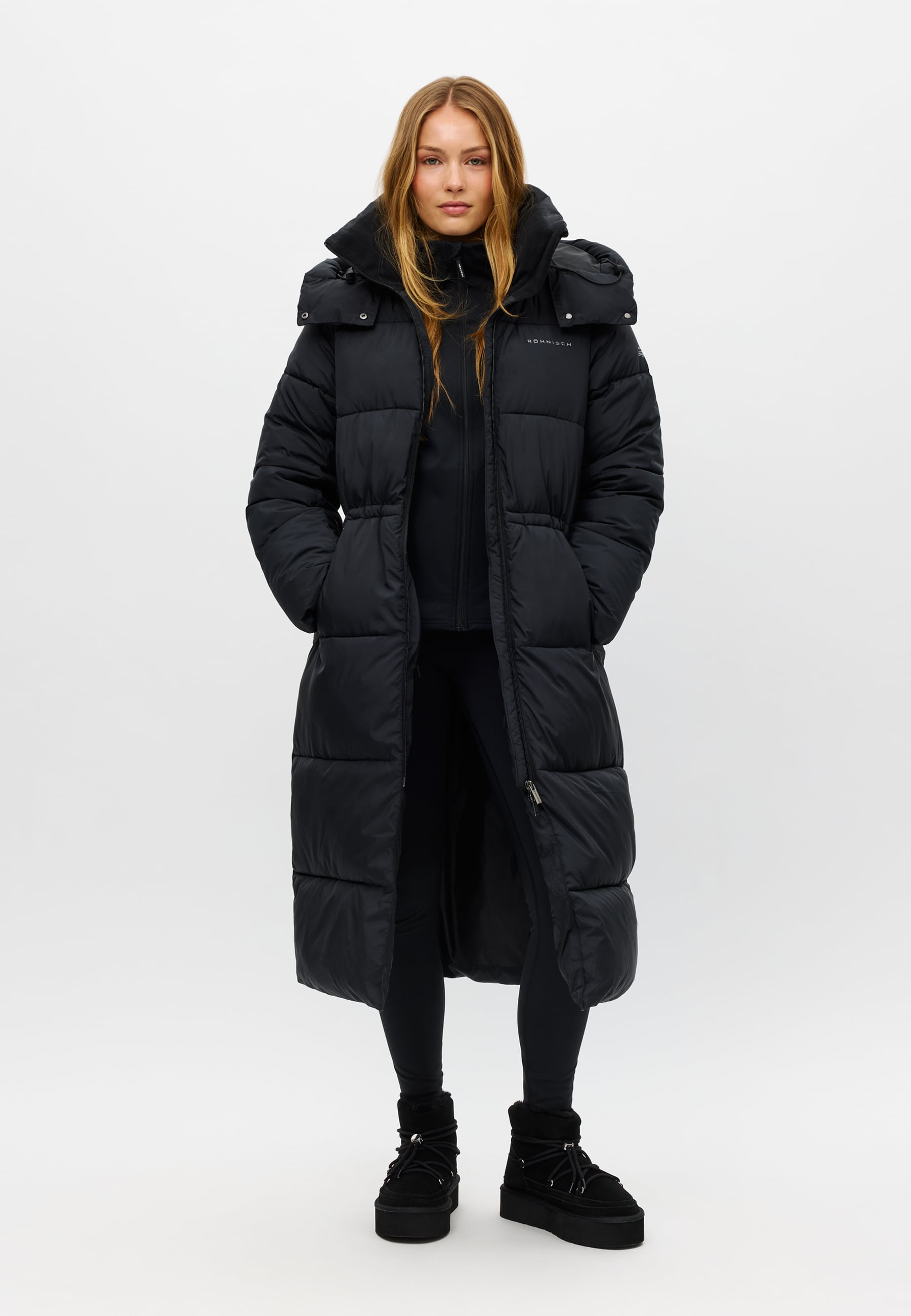 RÖHNISCH Pebble Hood Coat Black