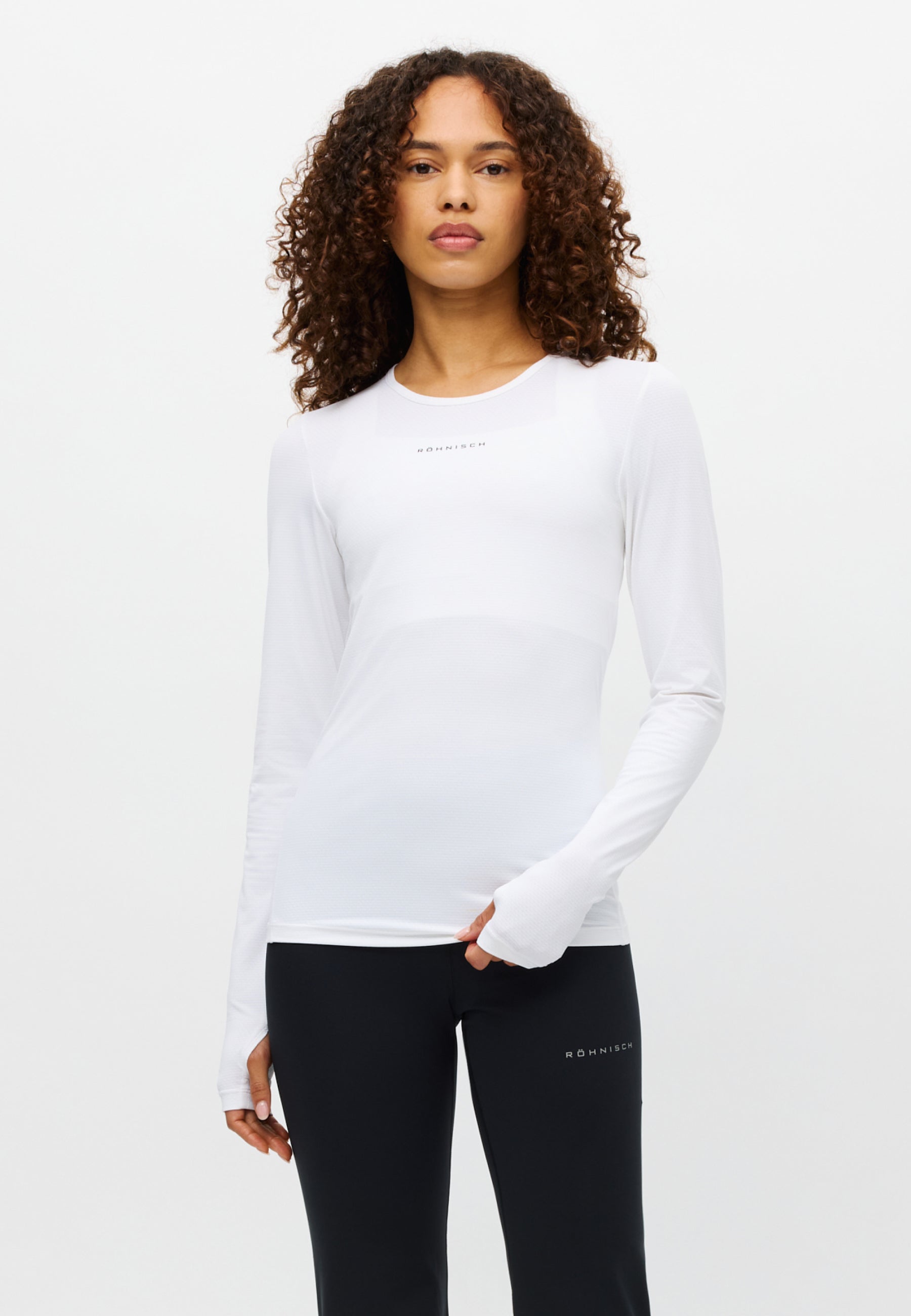 RÖHNISCH Jacquard Long Sleeve Top White