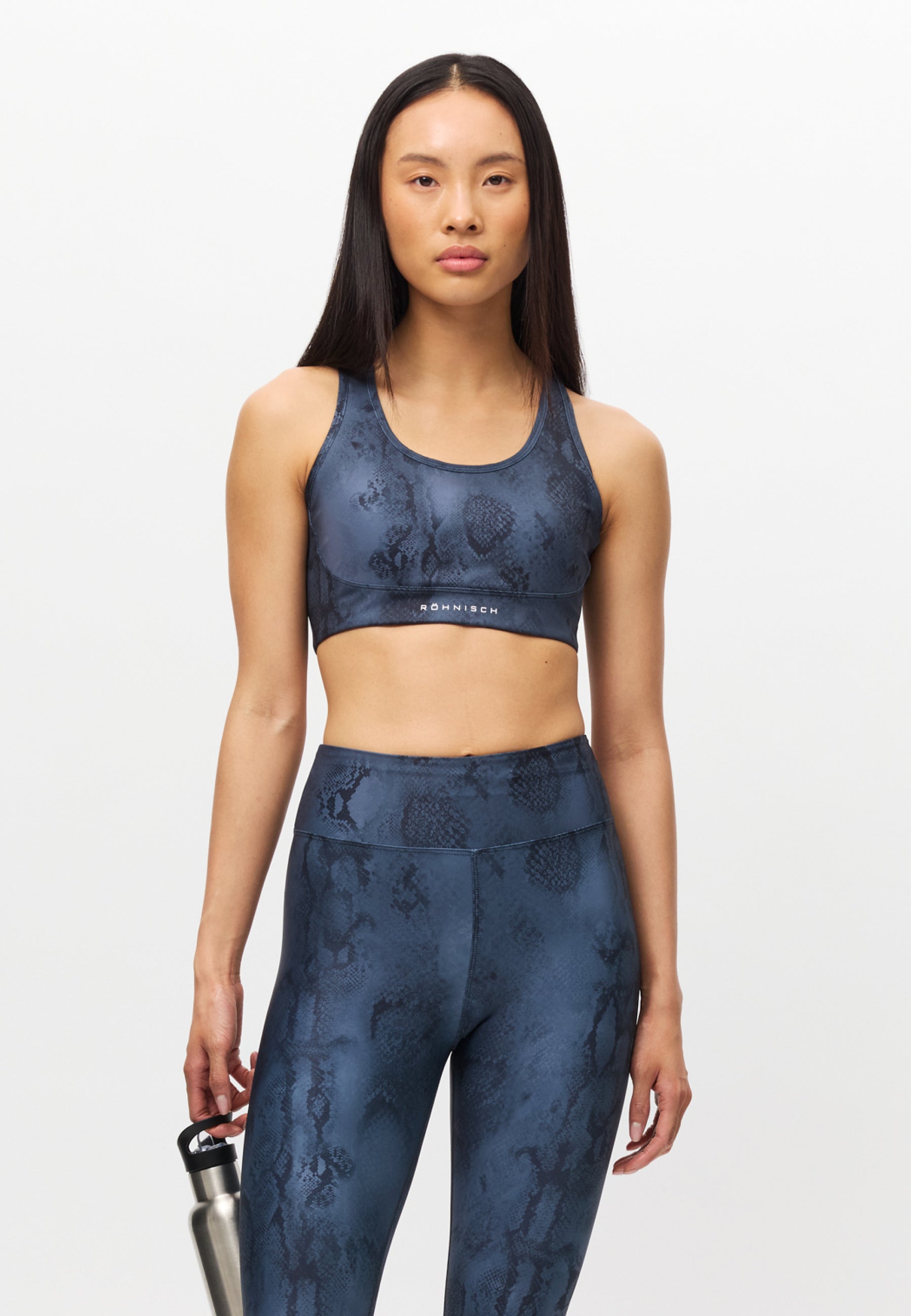 RÖHNISCH Flattering Mesh Sportsbra Grey Snake