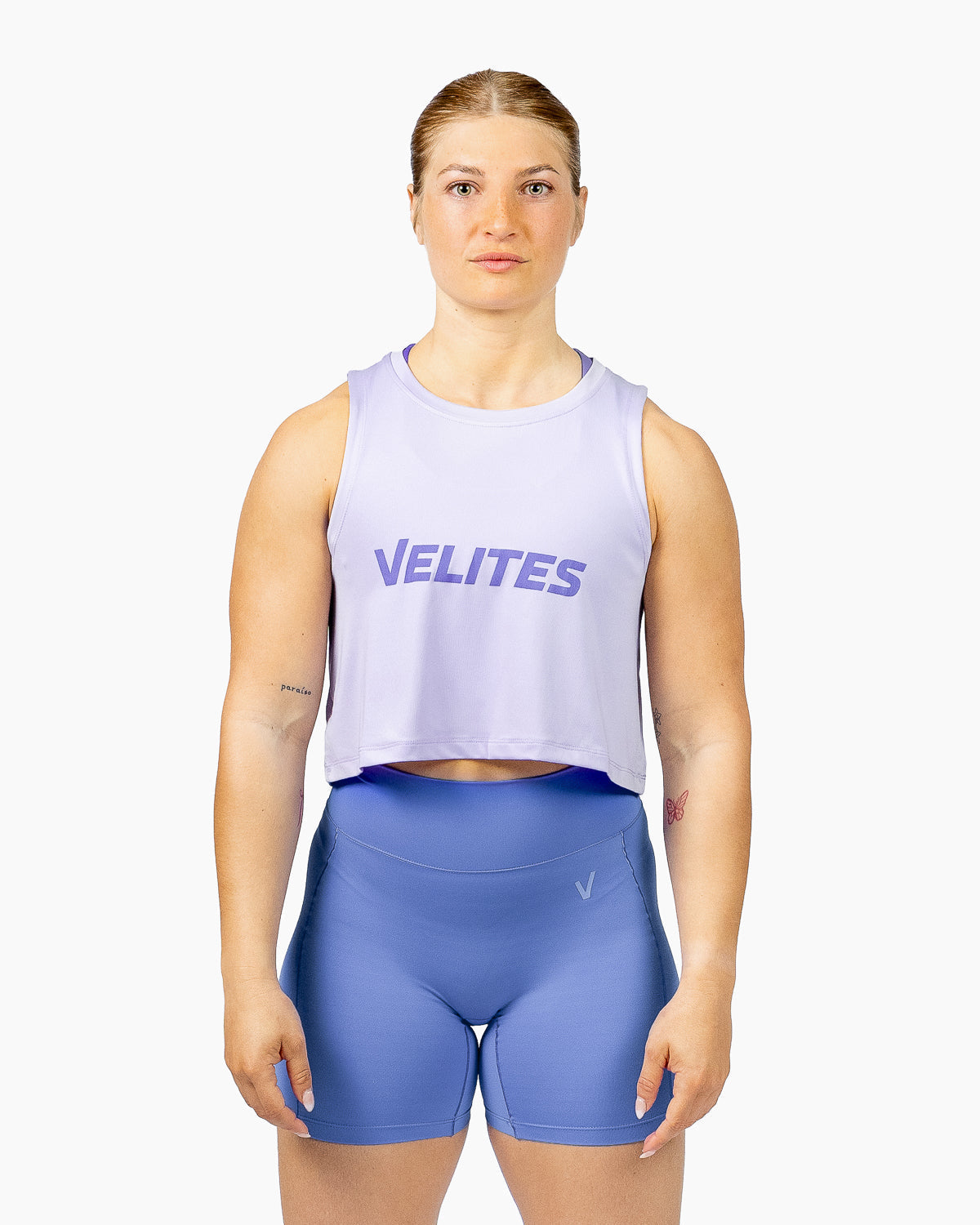 Velites Tank Crop Holo Violet