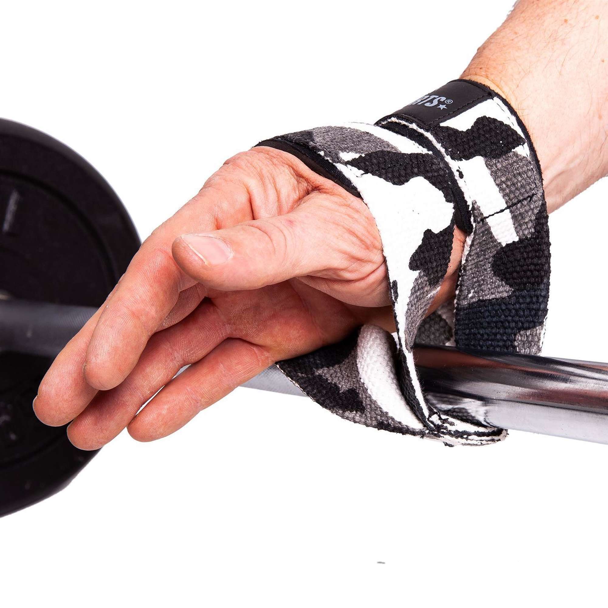C.P. Sports Figure 8 Straps - Lifting Loops, white camo C.P. Sports
