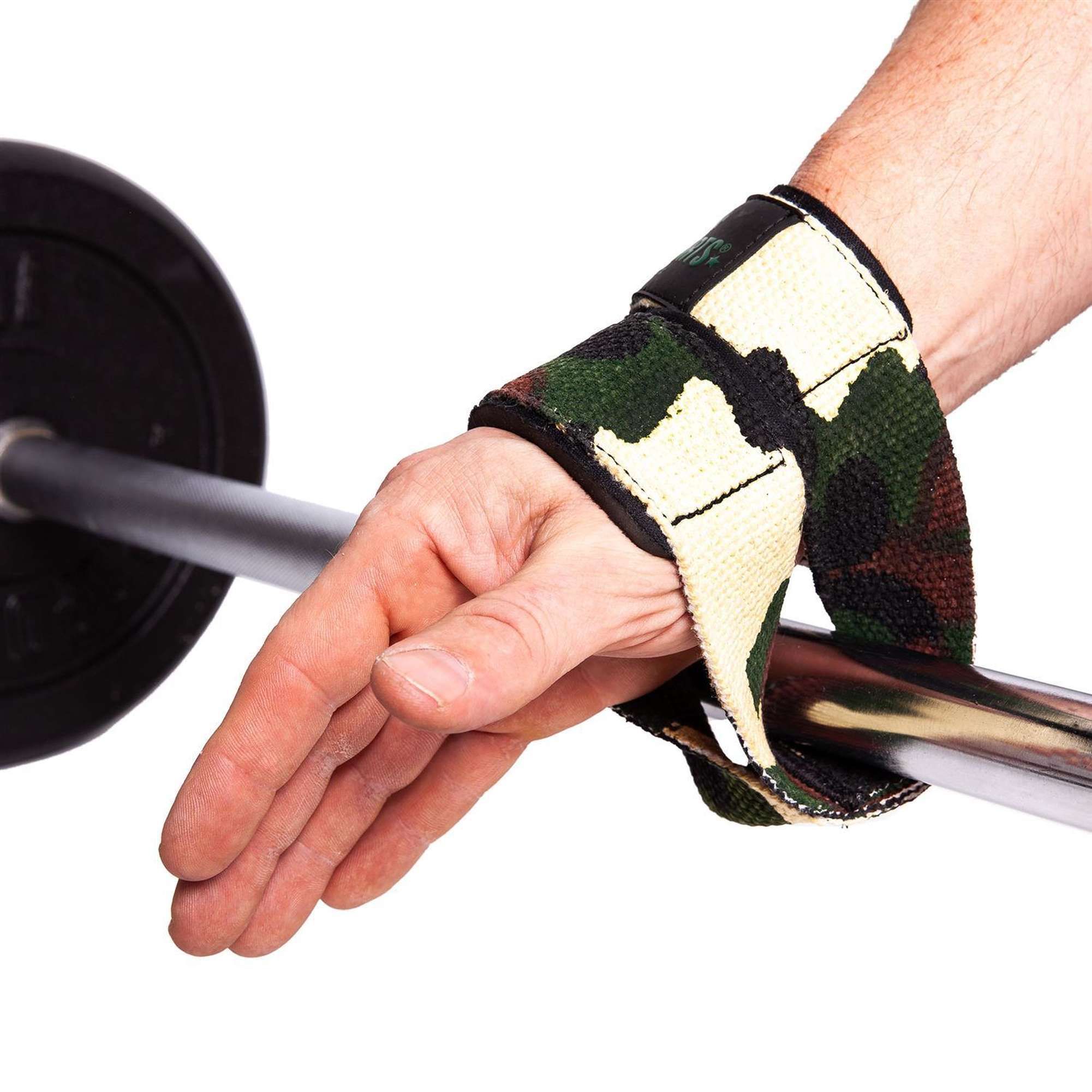 C.P. Sports Figure 8 Straps - Lifting Loops, green camo C.P. Sports