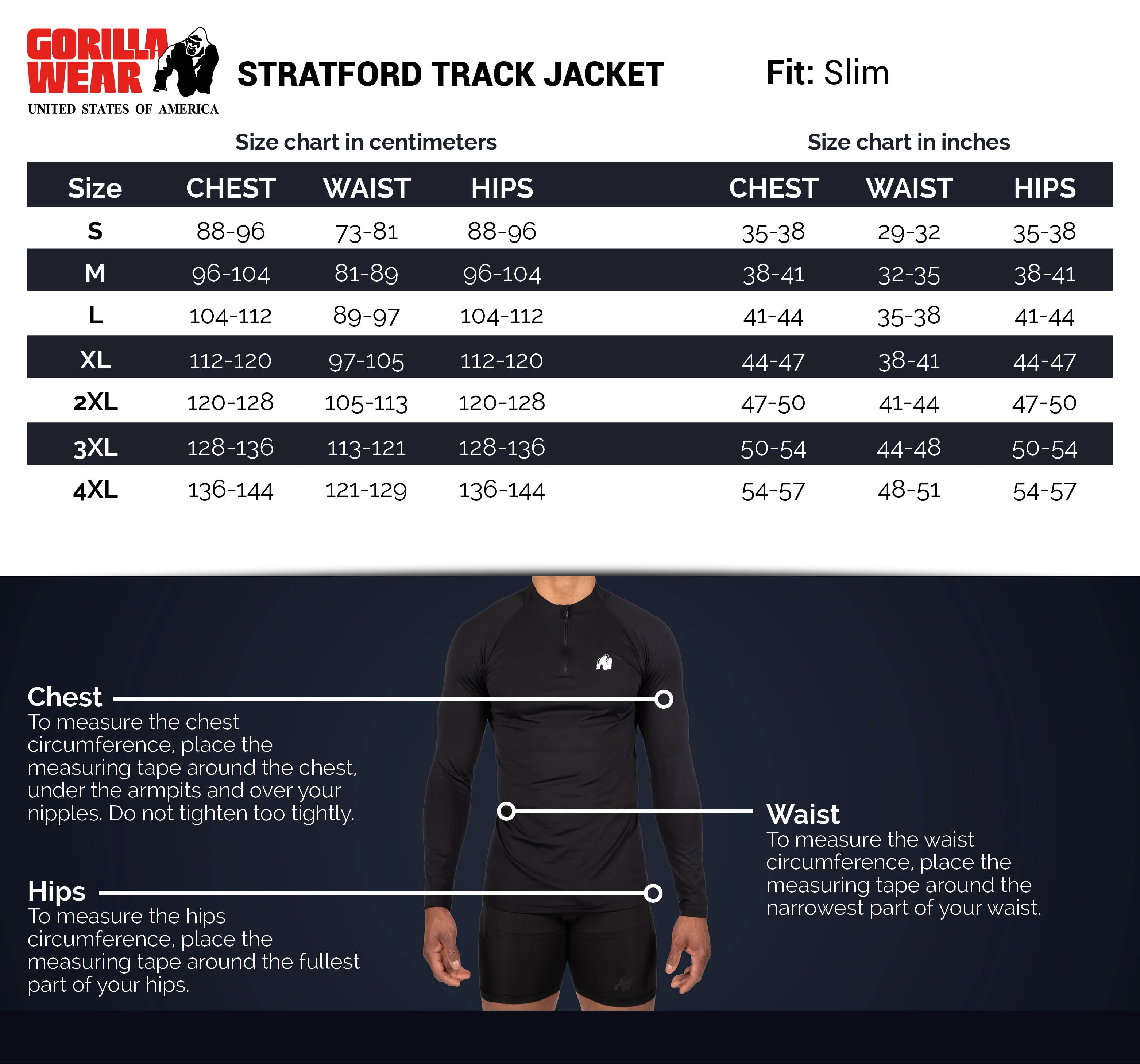Gorilla Wear Stratford Track Jacket, navy Gorilla Wear