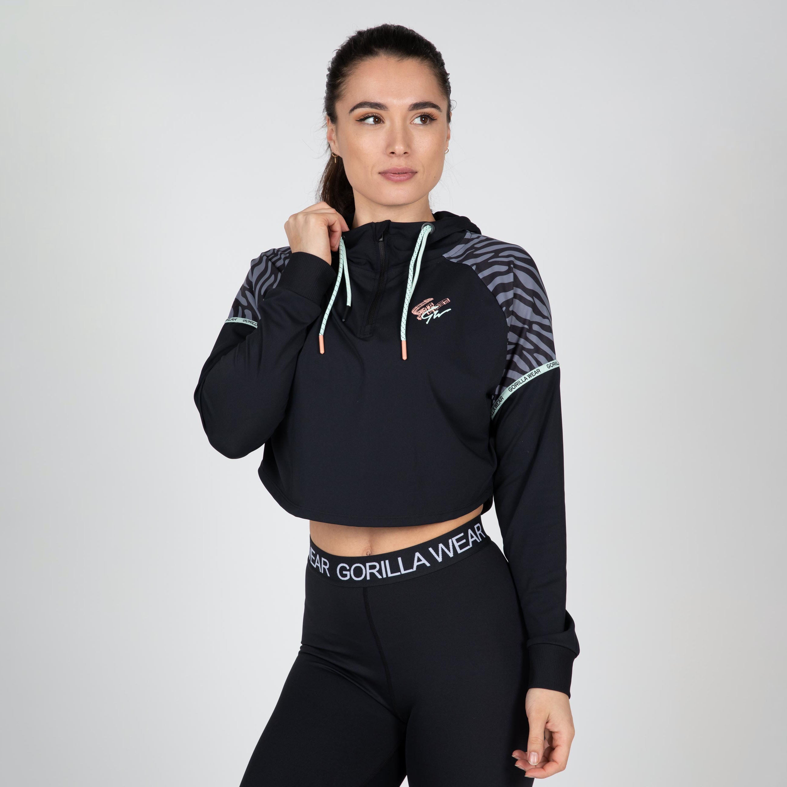 Gorilla Wear Zion Cropped Hoodie, black Gorilla Wear
