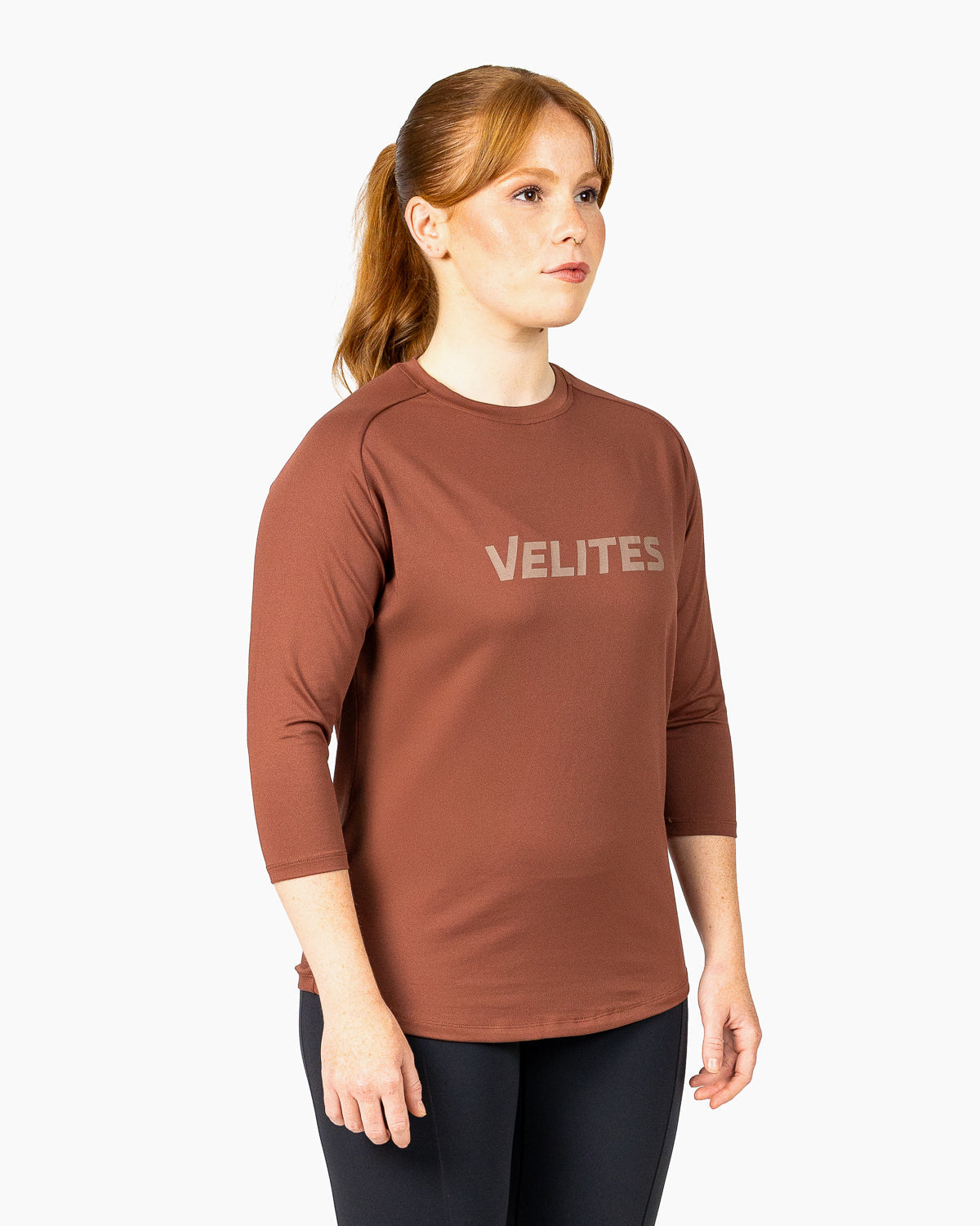 Velites 3/4 Sleeve T-Shirt Holo Chestnut